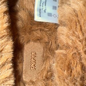 Skims Women's Chestnut Faux-Fur Slippers